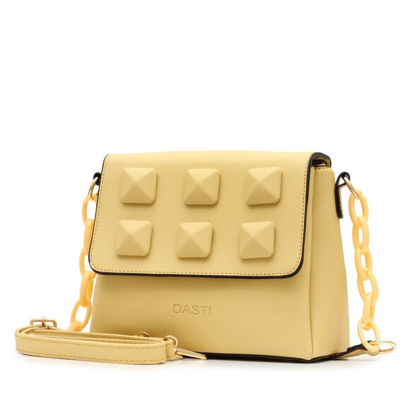 DASTI Studded Crossbody Handbag Yellow – Medium Size Purse + Black Option - Picture 4 of 9